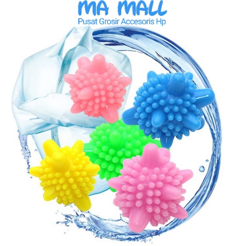 Bola Karet Pembersih Baju Mesin Cuci A60 Magic Laundry Ball Alat Pembersih Baju Mesin Cuci Laundry