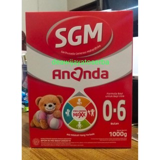 SGM ANANDA 1000 Gr (0-6 bulan / 6-12 bulan) | Shopee Indonesia