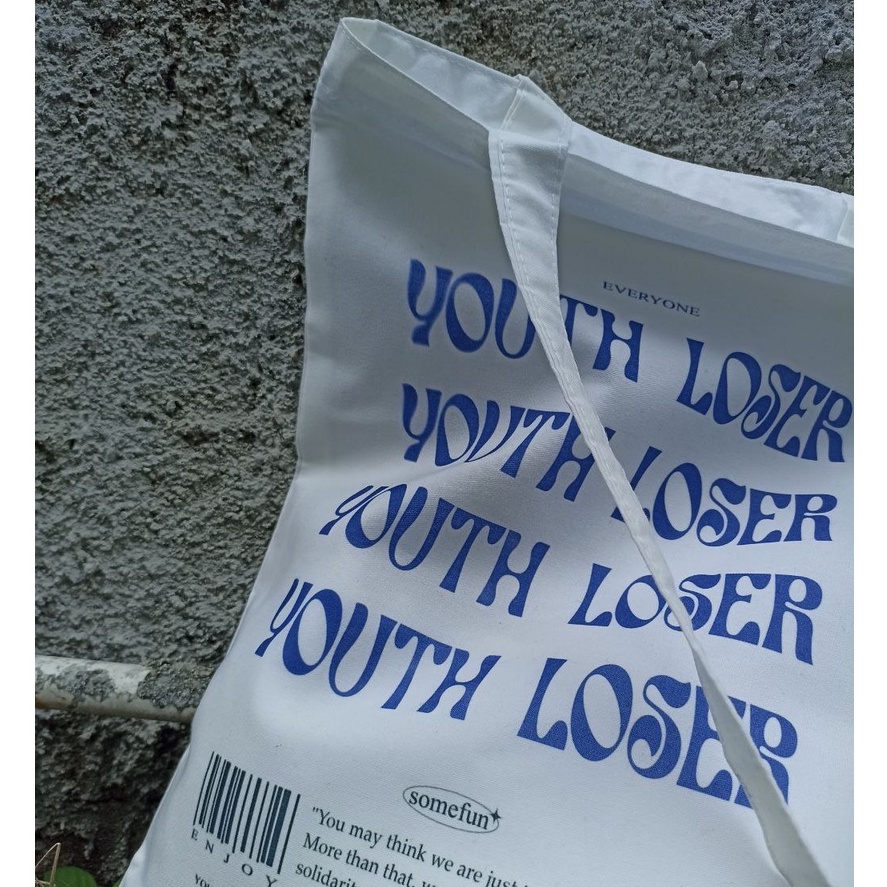 TOTEBAG-YOUTH LOSER /TOTEBAG AESTETIC/TOTEBAG UNISEX