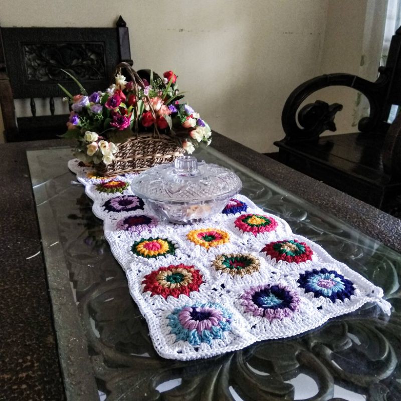 TAPLAK RAJUT - TAPLAK MEJA TAMU - TAPLAK RAJUT PERSEGI