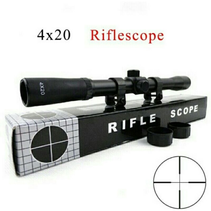 Telescope Rifle Scope 4x20 murah