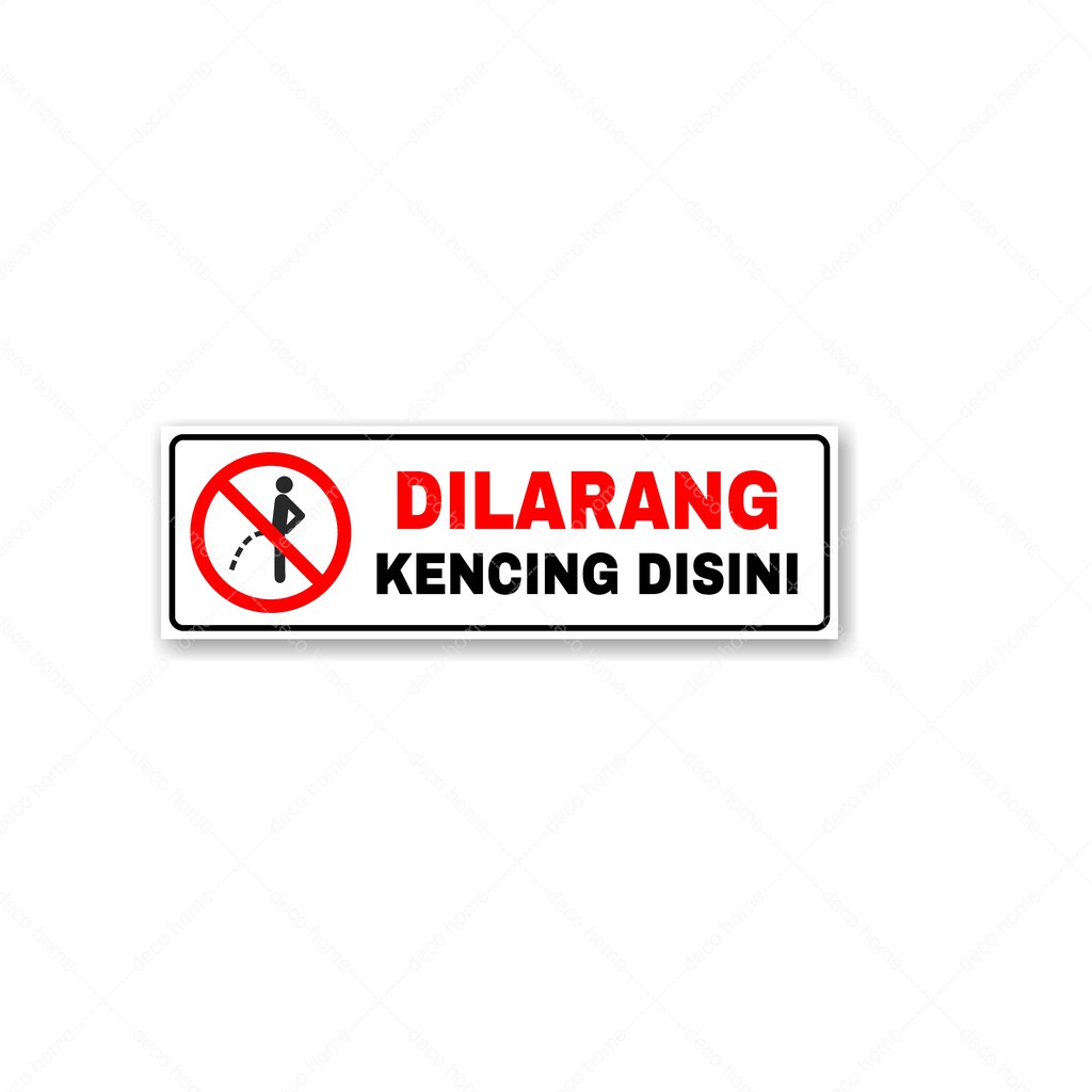 Sticker Sticker Musholla Tempat Wudhu Batas Suci-dilarang kencing