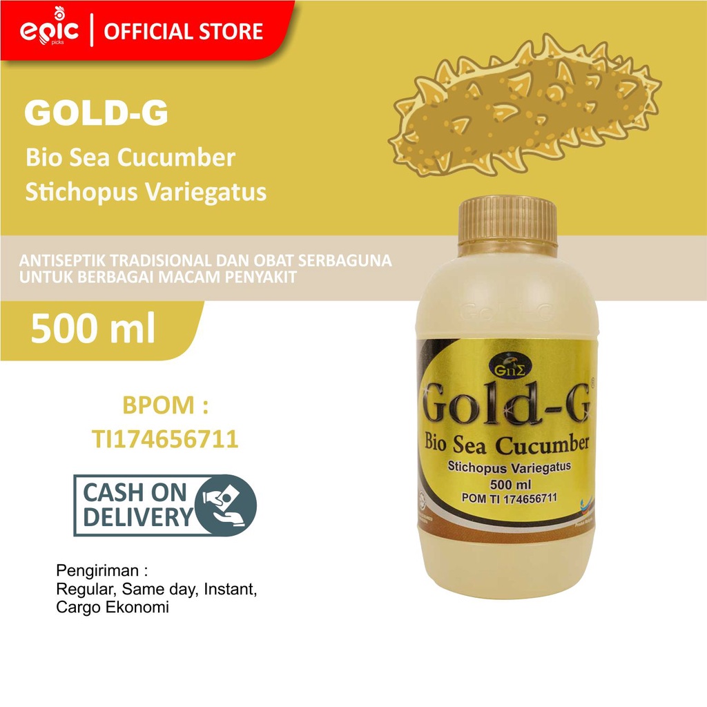 

Epicpicks Gold G 500 ml Bio Sea Cucumber Jelly Gamat Emas