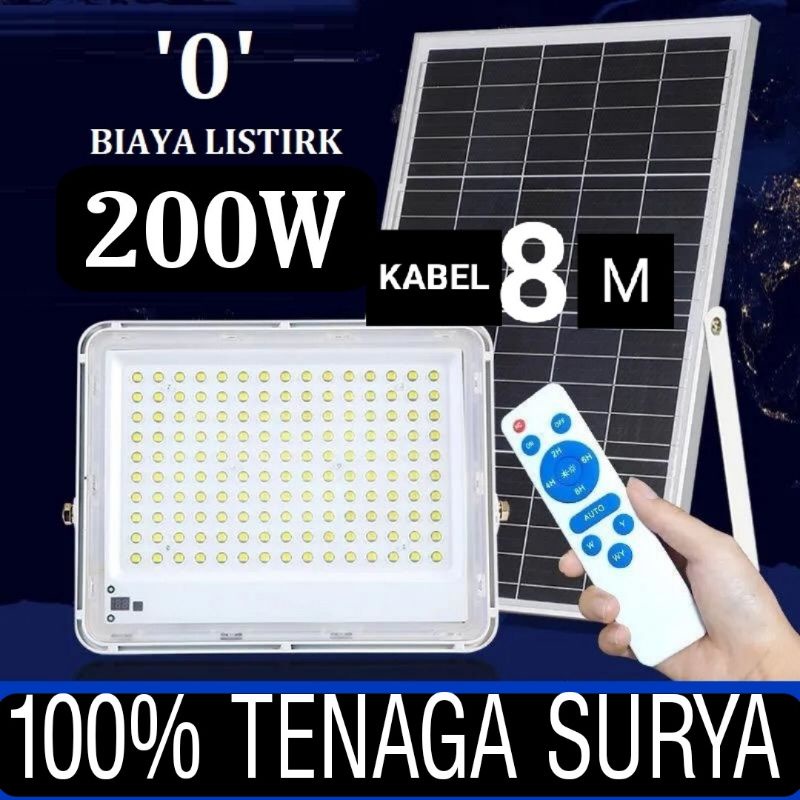 Lampu Led tenaga surya-solar cell 200W panel Surya.