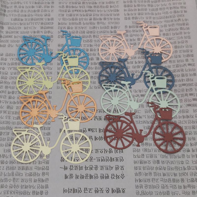 

5 Pcs Sepeda Deco Paper Untuk Journaling Jurnal Bujo Warna Random