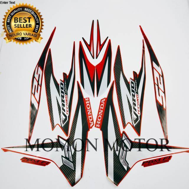 Sticker striping stiker honda vario 125 old 2012 merah