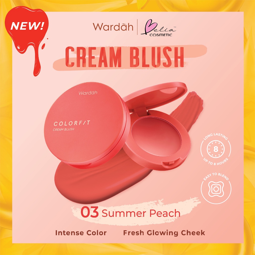 ❤ BELIA ❤ WARDAH Colorfit Cream Blush 3g | Intense &amp; Pigmented | Blush On | BPOM