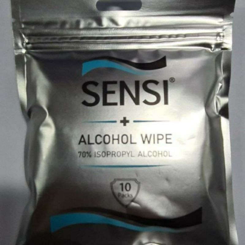 Sensi Alkohol Wipes isi 20Pc - Sensi Alcohol Wipes - Tissue Alkohol Serbaguna 70%