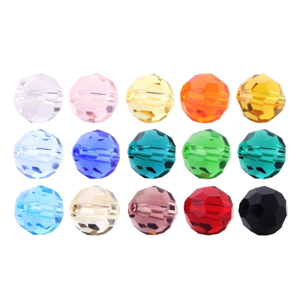 Crystal Swarovski Beads Bulat Segi 5000 4mm Harga/12Pc