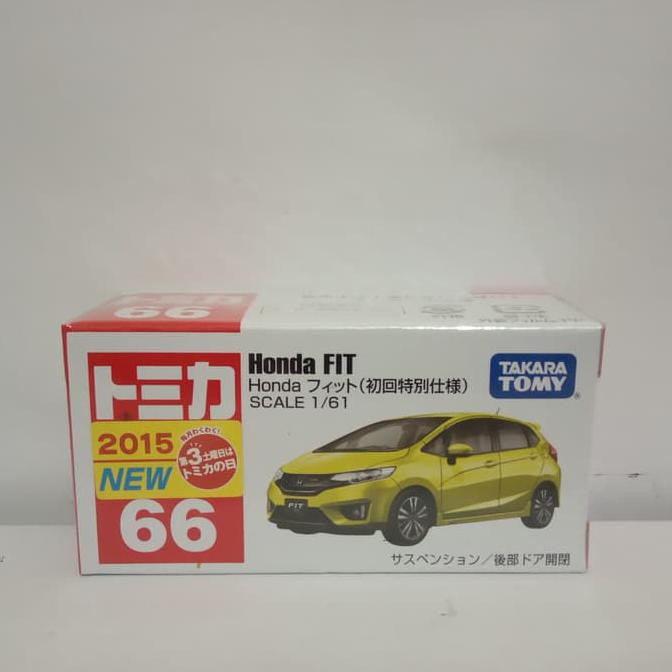 maddox - Tomica No 66 Honda Fit Jazz Kuning diecast mobil takara tomy reguler