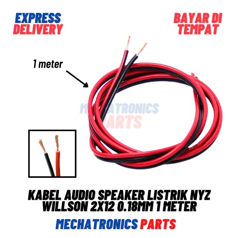 [DEV-9437] KABEL NYZ WILLSON 2X12 0.18MM ASLI TEMBAGA SPEAKER CORD 1METER