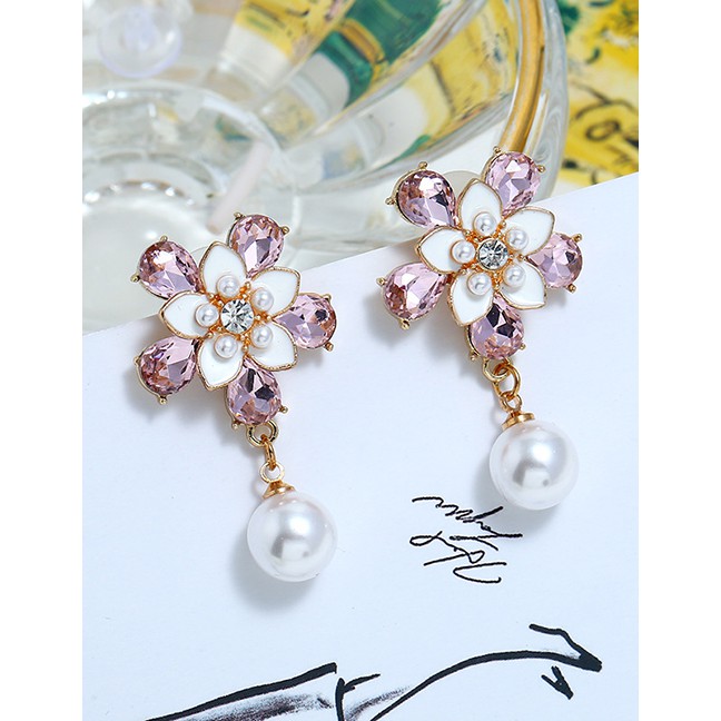 LRC Anting Tusuk Fashion Color Alloy Earrings F40639