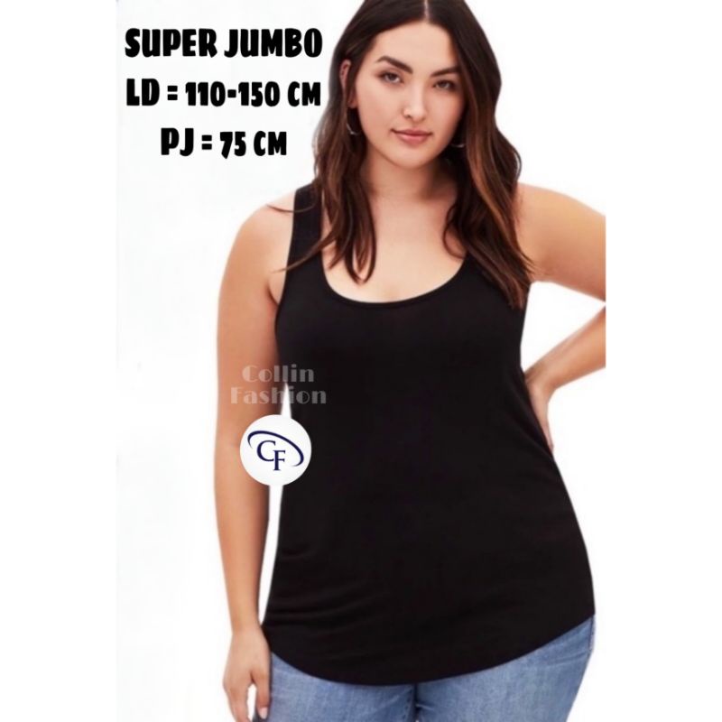 REAL Singlet Wanita SUPER JUMBO / Tanktop Tali Lebar BIG SIZE SUPER JUMBO