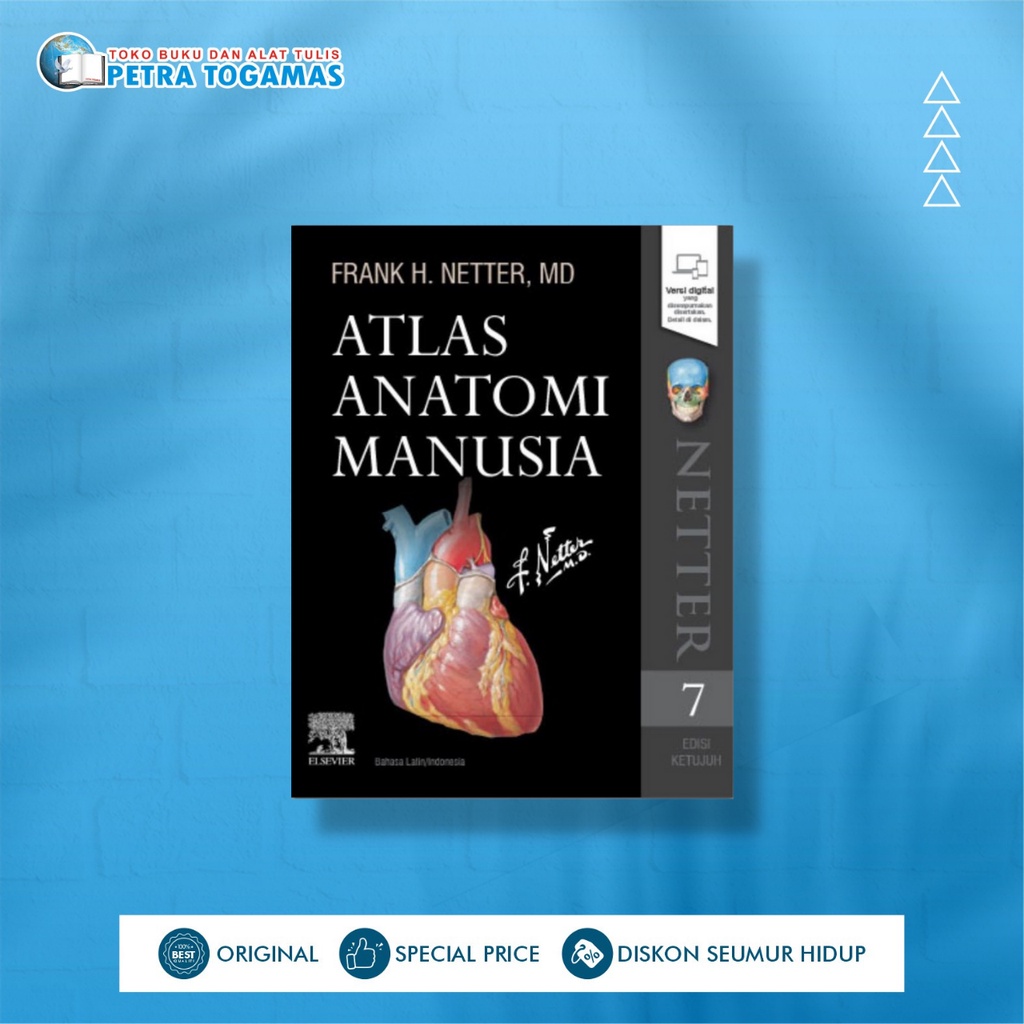 Jual ATLAS ANATOMI MANUSIA BAHASA LATIN & INDONESIA ED. 7 By NETTER ...