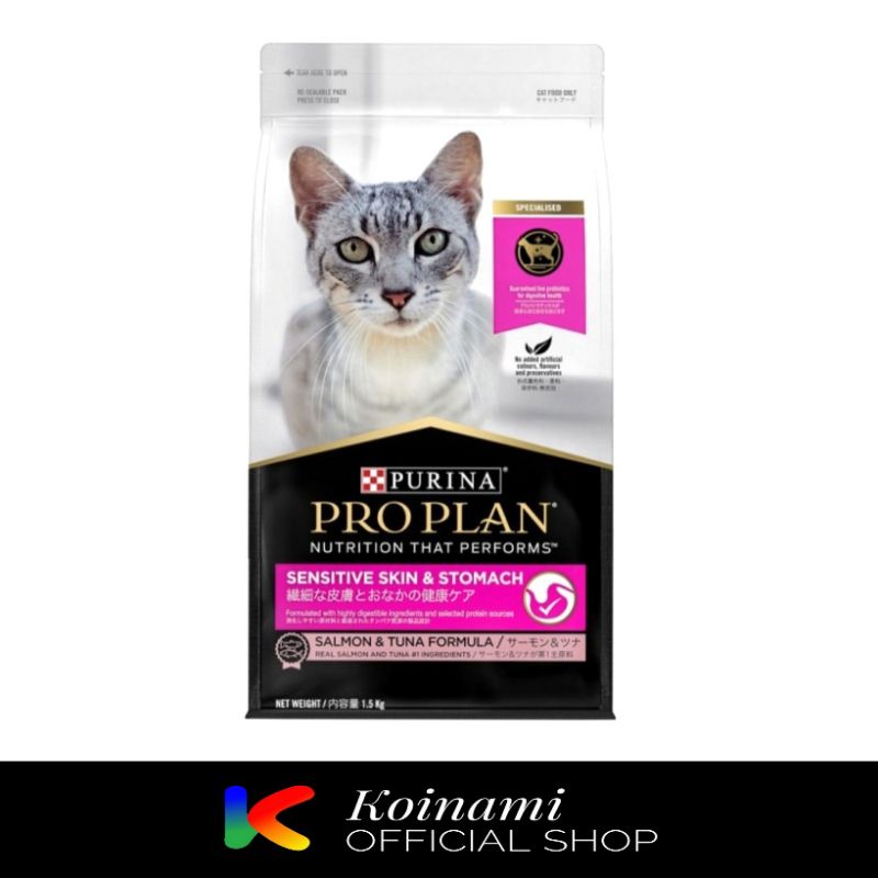 PROPLAN SENSITIVE SKIN &amp; STOMACH 1,5 kg / MAKANAN KUCING DEWASA