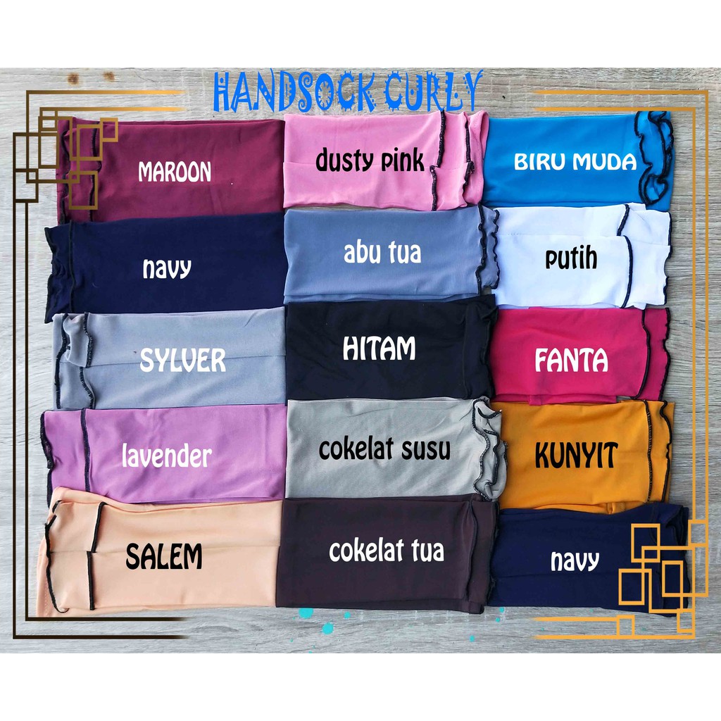 HANDSOCK MANSET CURLY RENDA TANGAN 2 LAYER JEMPOL WANITA MUSLIMAH TERMURAH