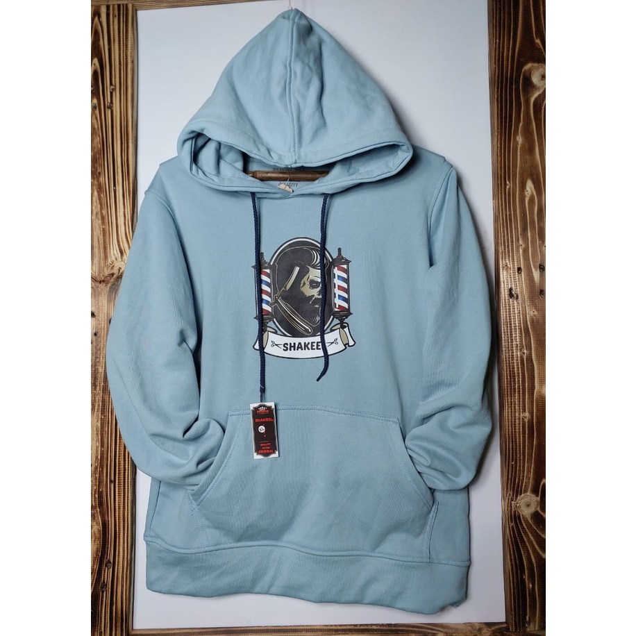 Sweater hoodie pria premium bahan katun tebal gramasi 280 motif CURSHAK terlaris