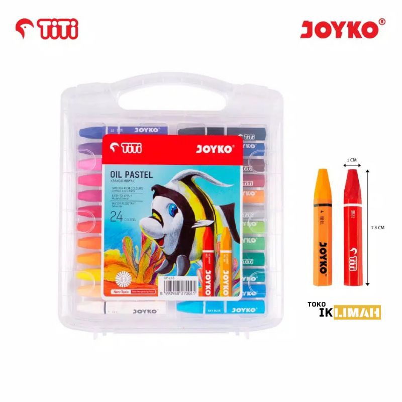 

Crayon Oil Pastel TITI JOYKO 24 Warna / Krayon Minyak