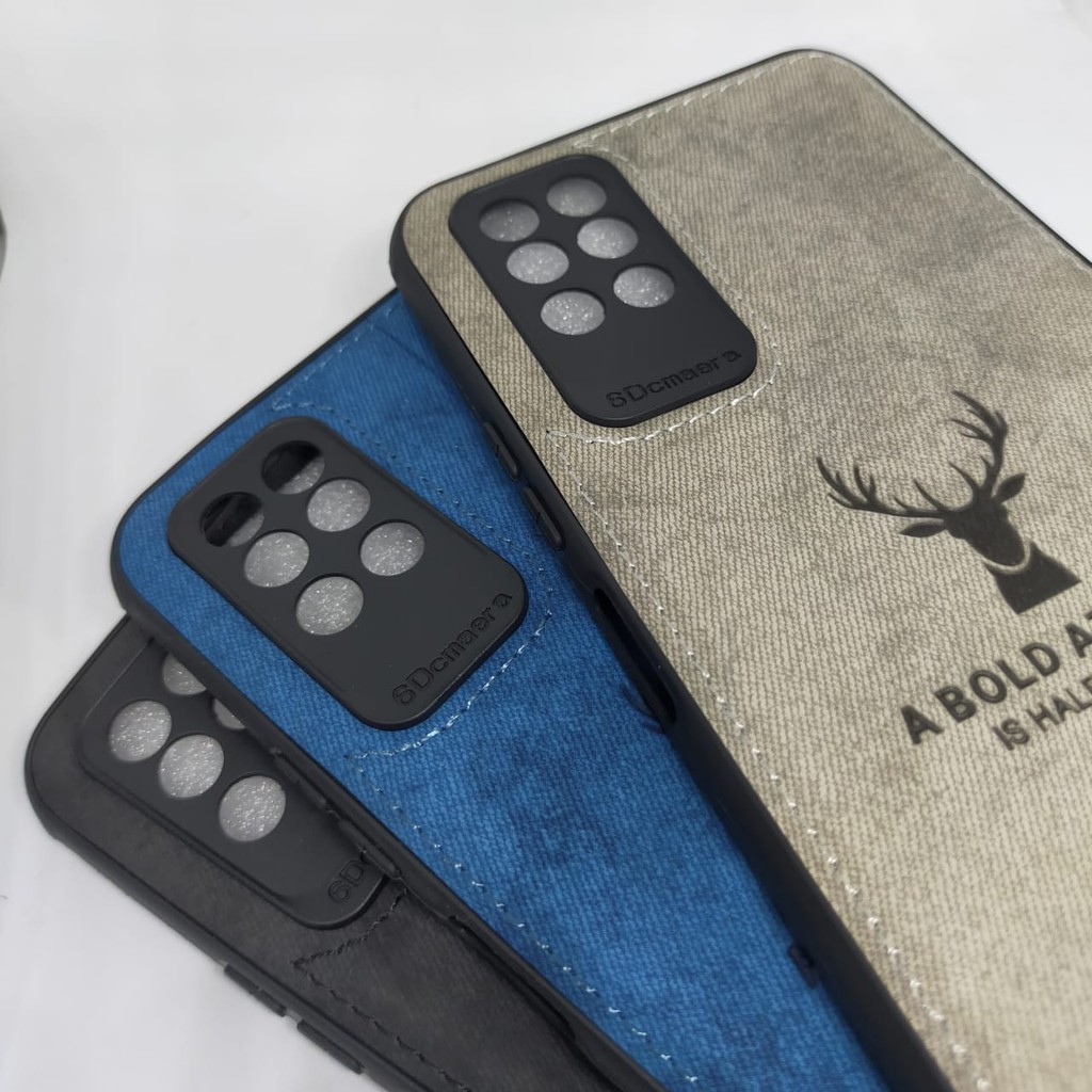 Case Deer Infinix Hot 10S / Infinix Note 8 Softcase Deer TPU Canvas Jean Paket 2-IN-1 Tempered Glass Screen Guar