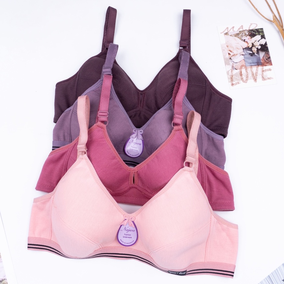 BEE - Bra Bh Sport Pakaian Dalam Wanita Cewe Perempuan Bahan Import Febby-BRA NAJWA