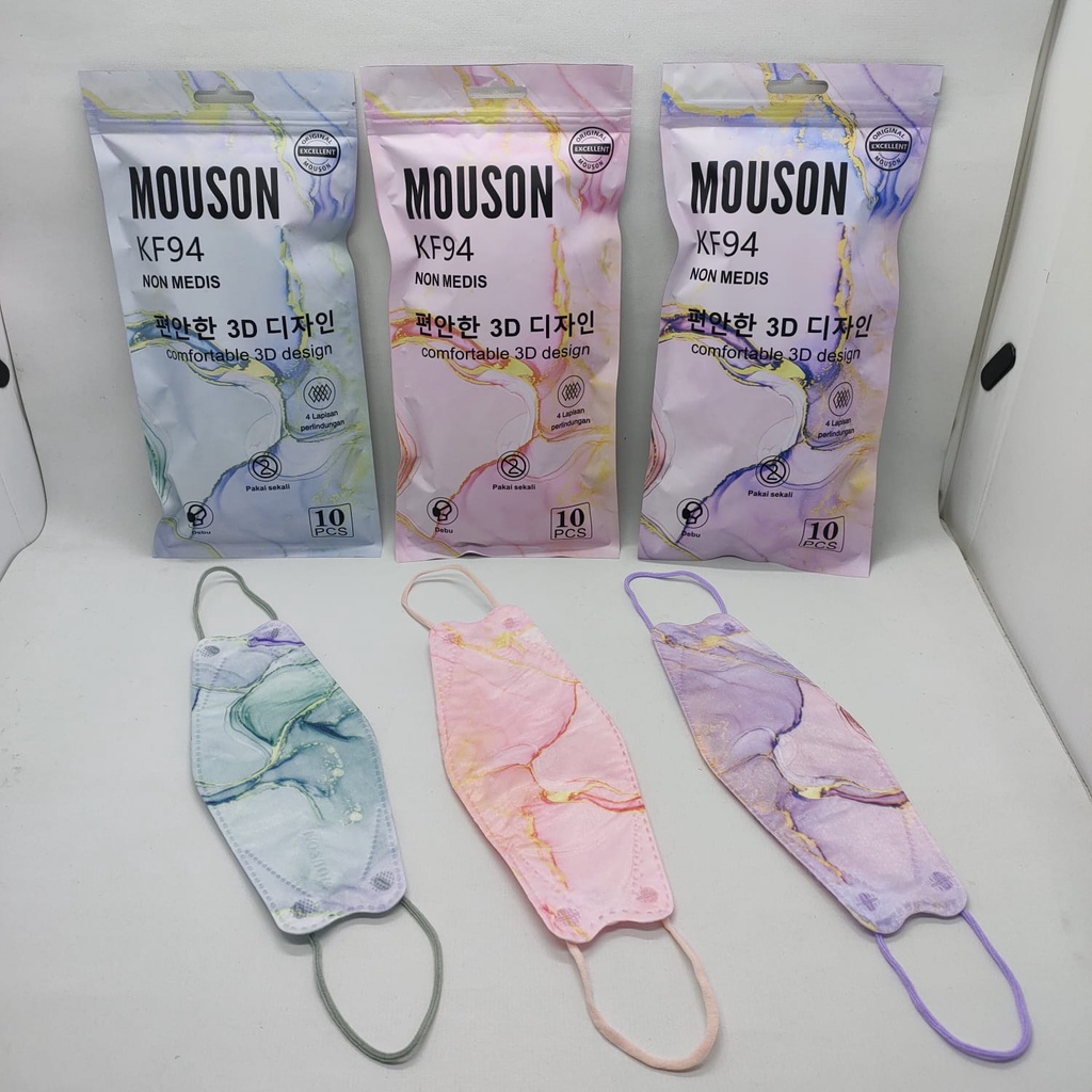 Mouson Masker KF94 Motif / Imlek / Fashion / Korea Face Mask isi 10 pcs