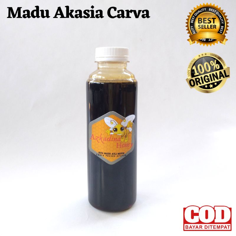 

Madu Akasia Murni Asli Hitam 250ml / 350 Gram. 100% Original Tanpa Proses, Tanpa Campuran Apapun.