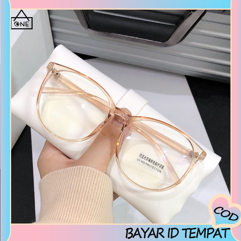 COD❤Wanita Pria frame kacamata  Fashion Korea Anti-Blue Light / anti radiasi  kacamata murah A one