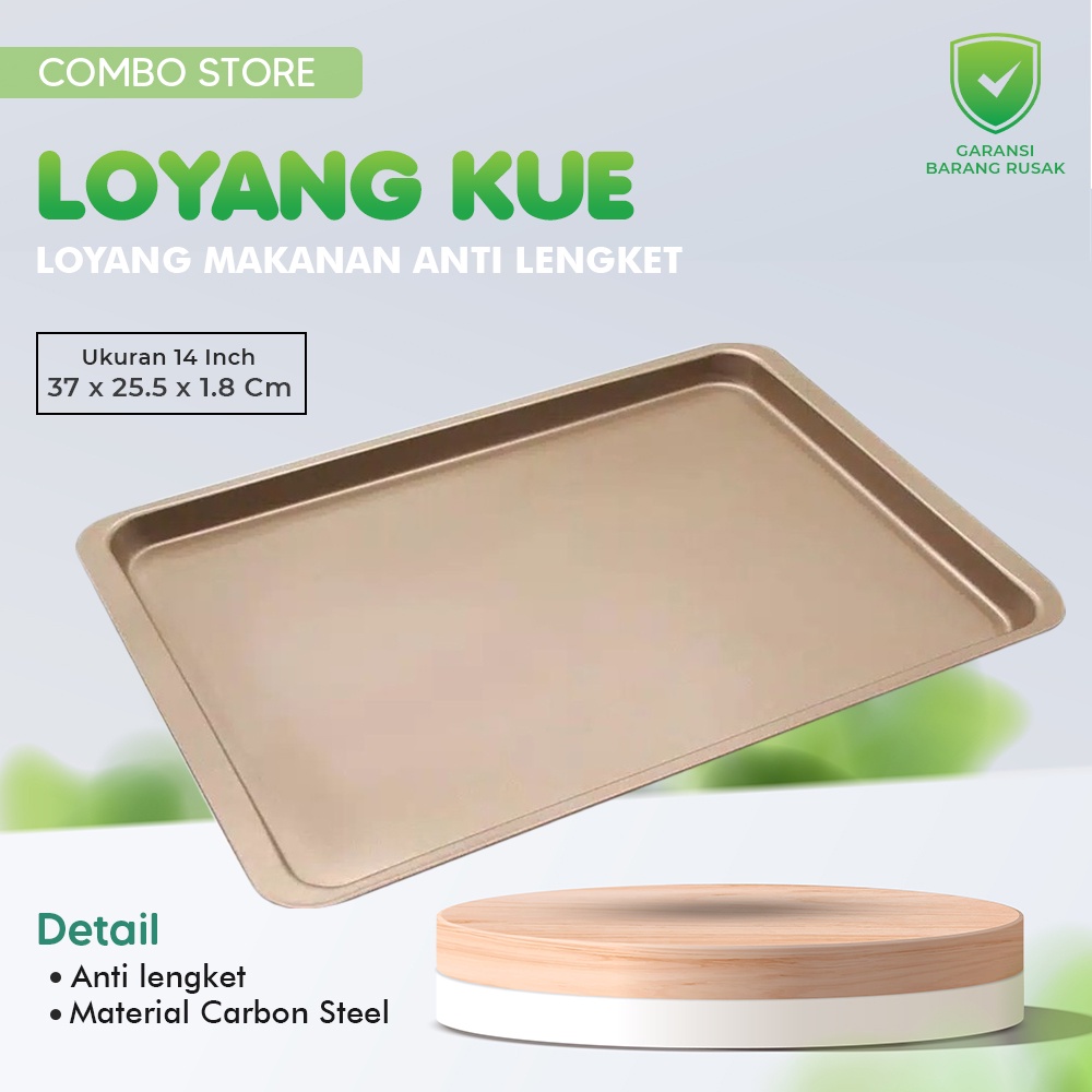 Loyang Kue Kering Anti Lengket Alas Oven Microwave Baking Tray Non Stick