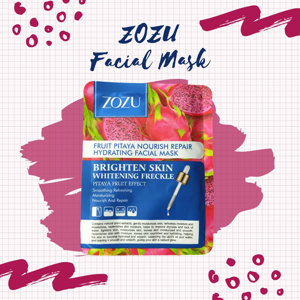 ZOZU Mask Sheet GIRLSNEED77 MASKER WAJAH BUAH ZOZU