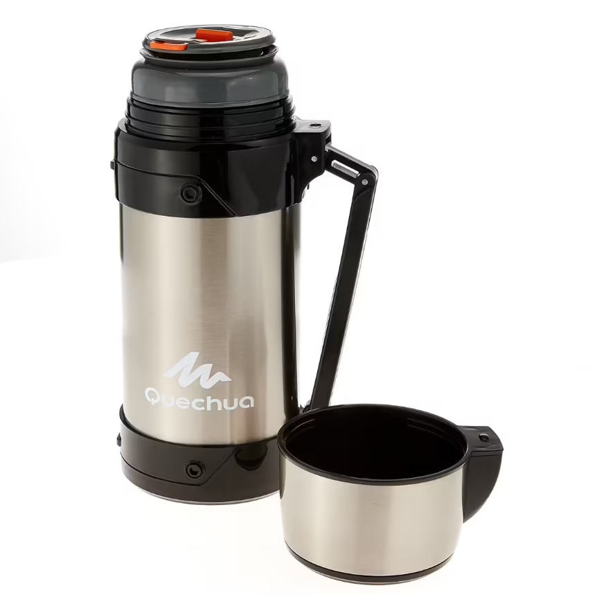 QUECHUA Termos Stainless Steel 1.5L Dengan Cangkir Isotermal Hiking