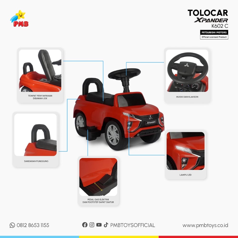 Tolo Car Tolocar PMB K602 C Mainan Anak Mobil Dorongan Aki K602 B K602 Expander