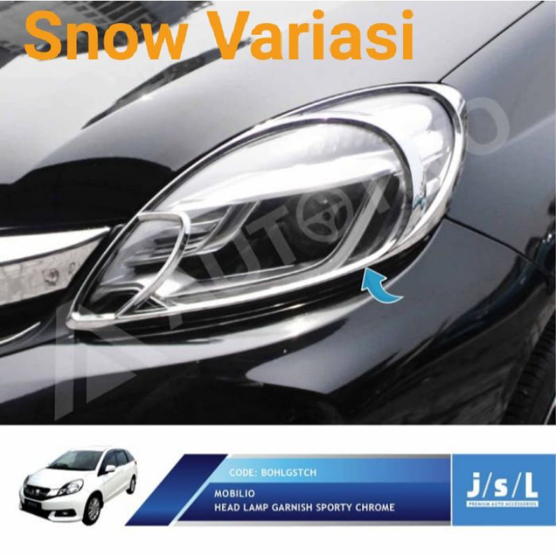 Honda Mobilio 2013 2016 RS Garnis lampu depan head lamp garnish Sporty JSL