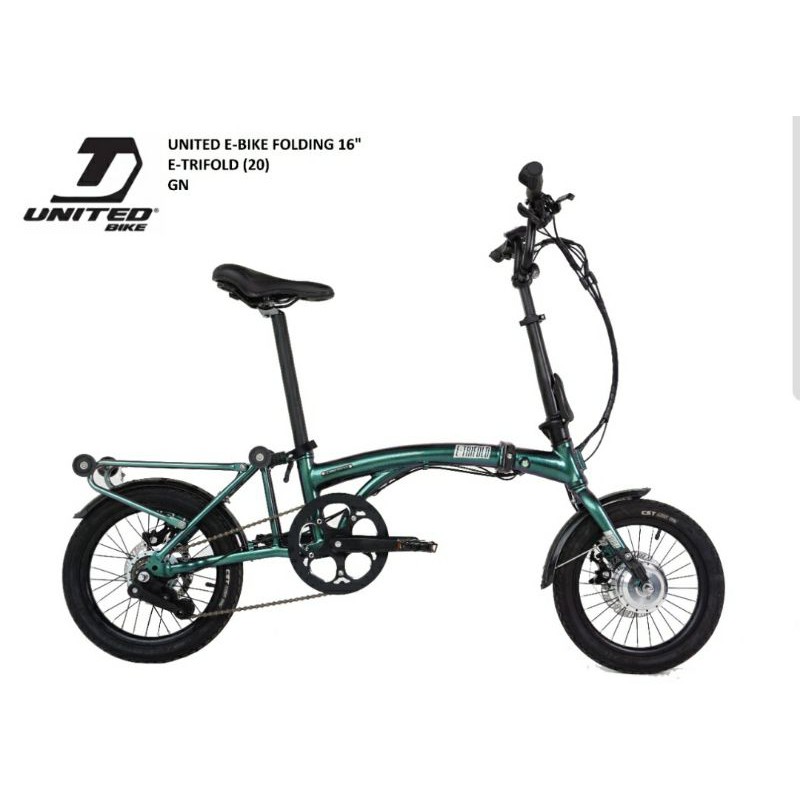 Sepeda Lipat UNITED ETrifold ebike | Shopee Indonesia