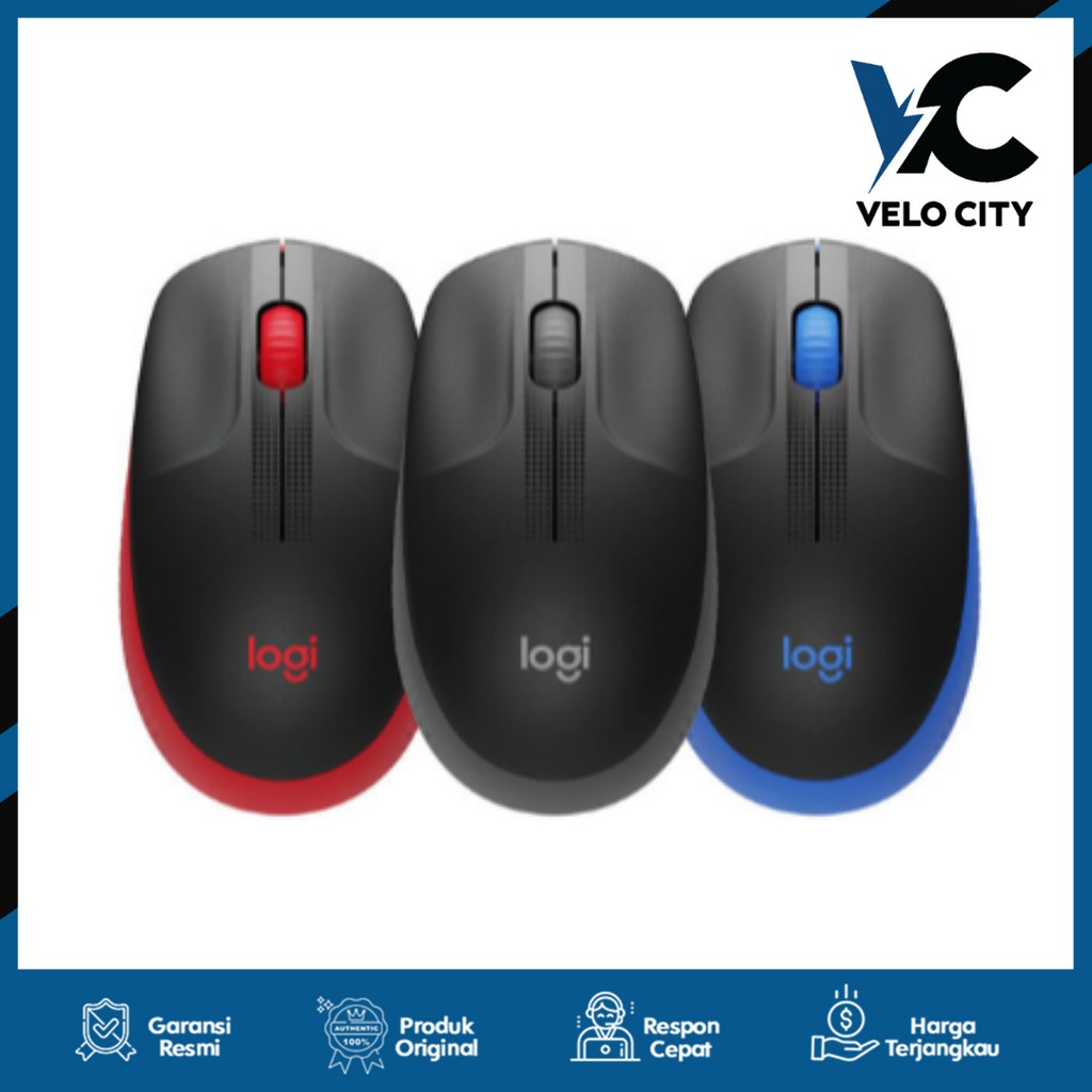 Logitech M190 Full-Size Wireless Mouse Original - Garansi 1 Tahun