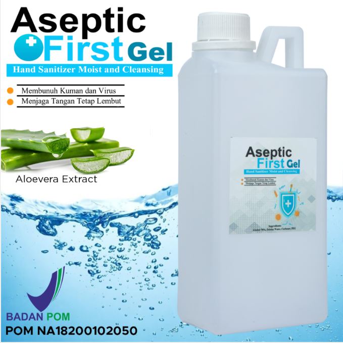 ASEPTIC FIRST HANDSANITIZER GEL 1 LITER KEMASAN REFILL - ECER GROSIR [COD]