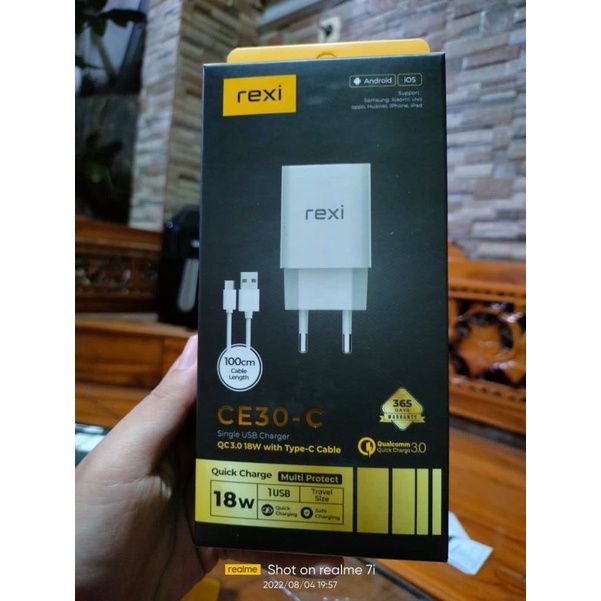 REXI Charger Type-C CE30-C 3A ⚡FAST CHARGING