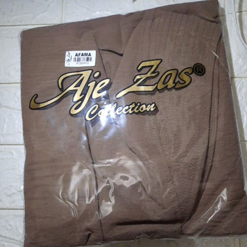 Aje zas khimar Afama ori Aje zas / jilbab cringkel jilbab instan jumbo / Bergo Instan Crinkle jumbo / kerudung syari-Mocca