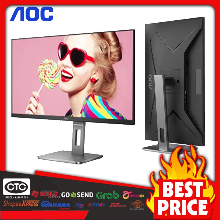 Jual Monitor Led AOC U28P2U 4K UHD 28" IPS 4ms 60Hz Ergonomic Stand