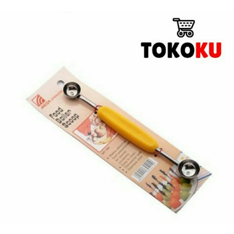 

TANICA MEGA FOOD BALLER SCOOP/KEROKAN COCKTAIL/SCOOP BUAH STAINLESS