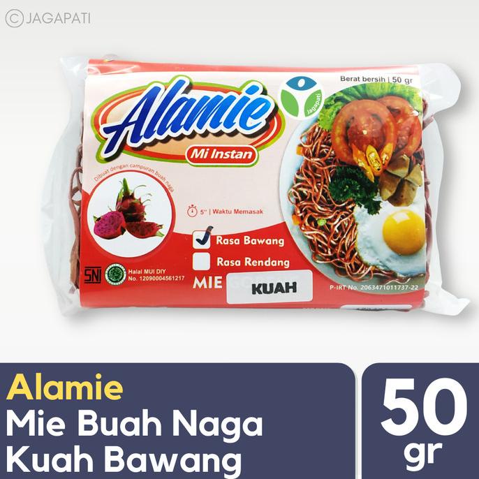 

Alamie - Mie Buah Naga Kuah Bawang 50gr - Mie Sehat