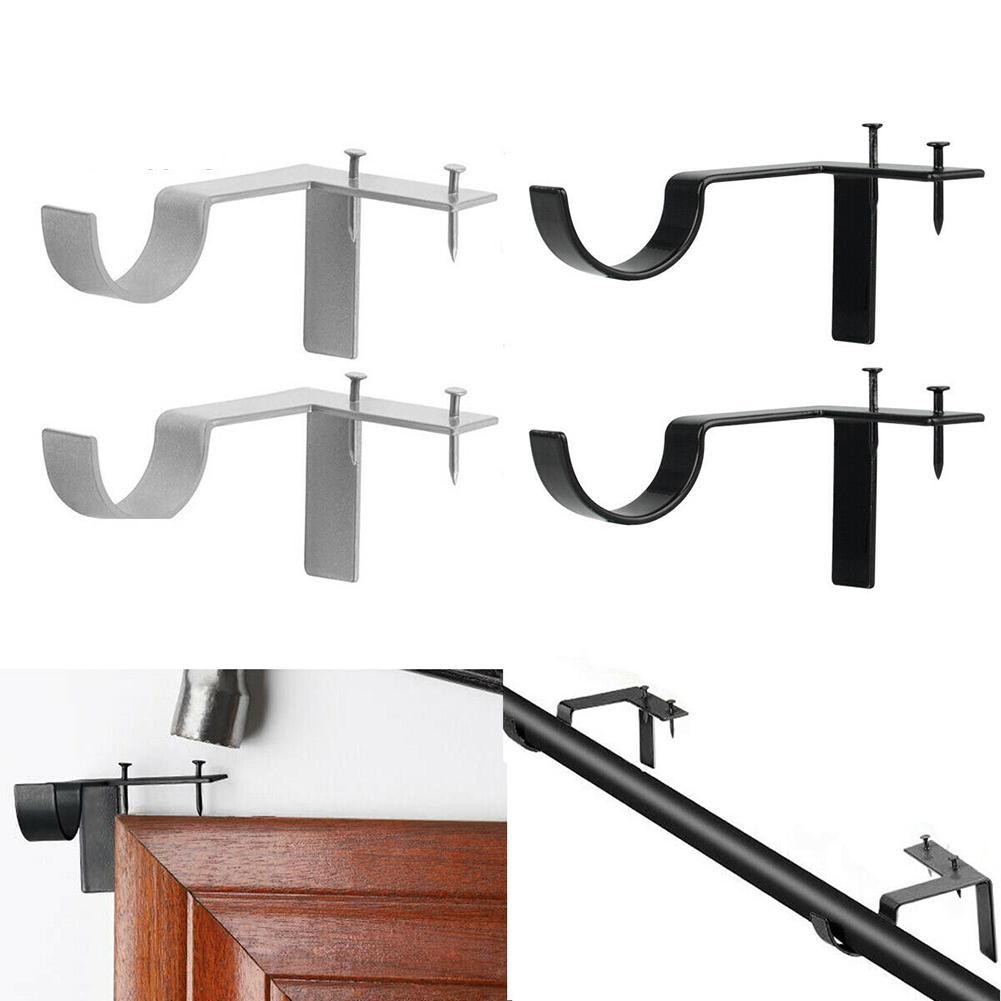 2 3 Pcs Curtain Rod Brackets Curtain Rod Center Support Bracket Iron Plate Frame Curtain Rod Bracket Shopee Indonesia