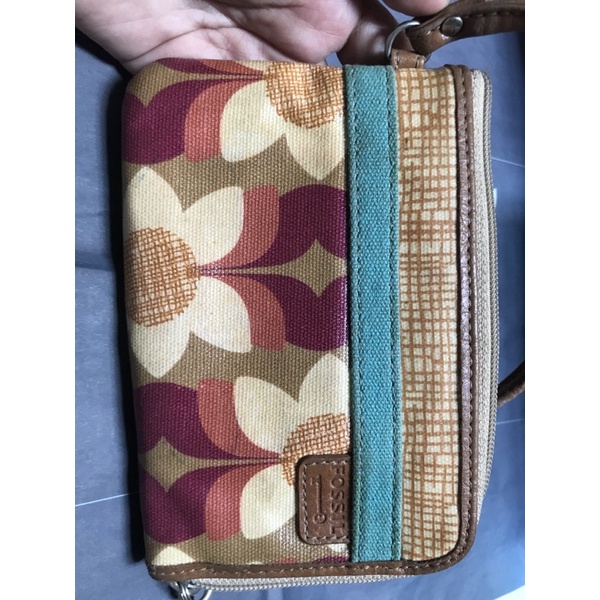 dompet FOSSIL ORIGINAL Wrislet Keyper flower