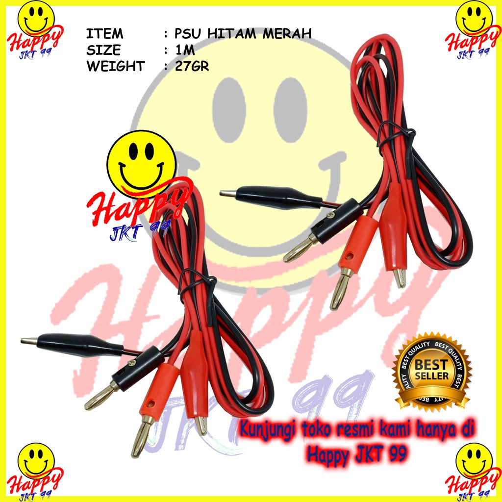 [ HAPPY JKT 99 ] KABEL POWER SUPPLY HITAM MERAH