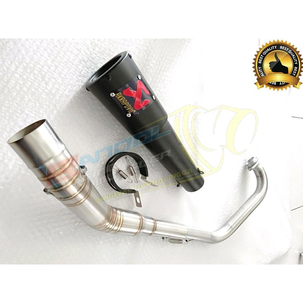 Knalpot Racing Akrapovic Black Satria Fu
