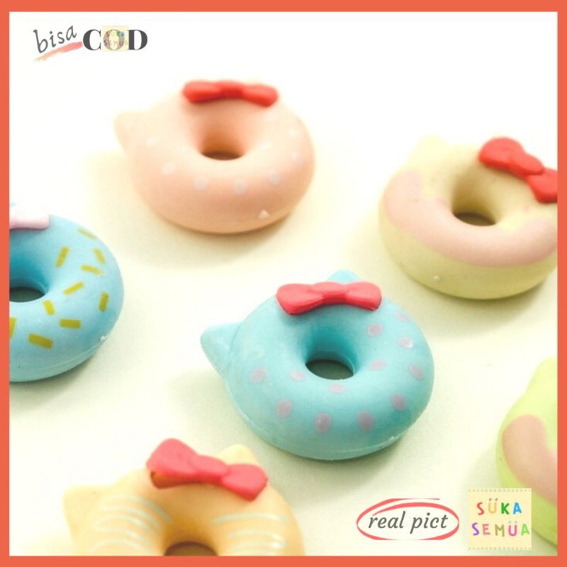 

Penghapus Donat Hello Kitty // Eraser Cake Kue Murah Lucu Unik Sekolah Karakter Helo Kiti