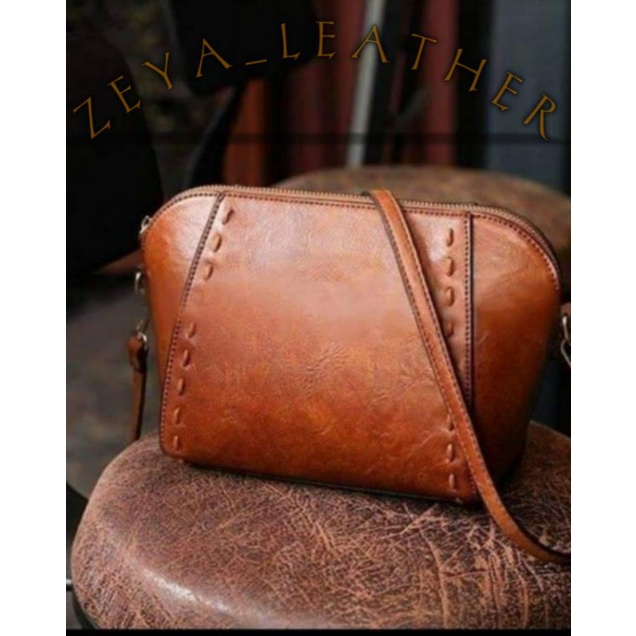 TAS KULIT WANITA ASLI GARUT TAS WANITA KULIT( PULL UP)