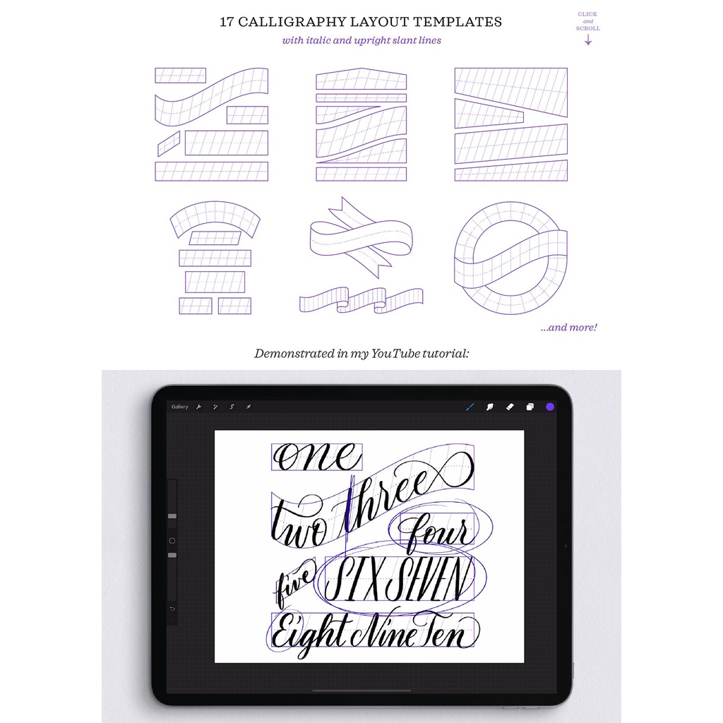 Procreate Brush - Calligraphy Composition Maker