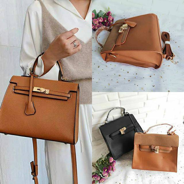 (COD) tas impor wanita bagus selempang bahan kulit handbag promo