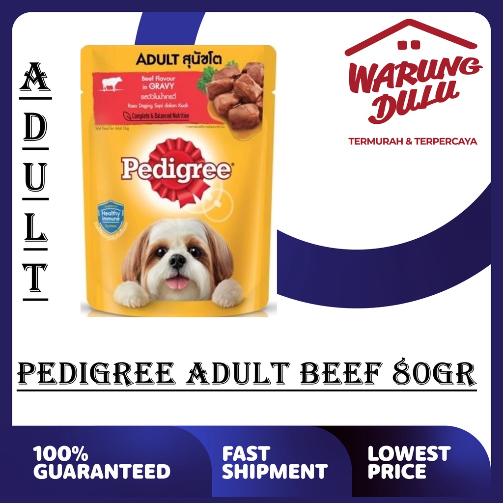 Pedigree Adult Beef Loaf With Vegetables Pouch 80gr