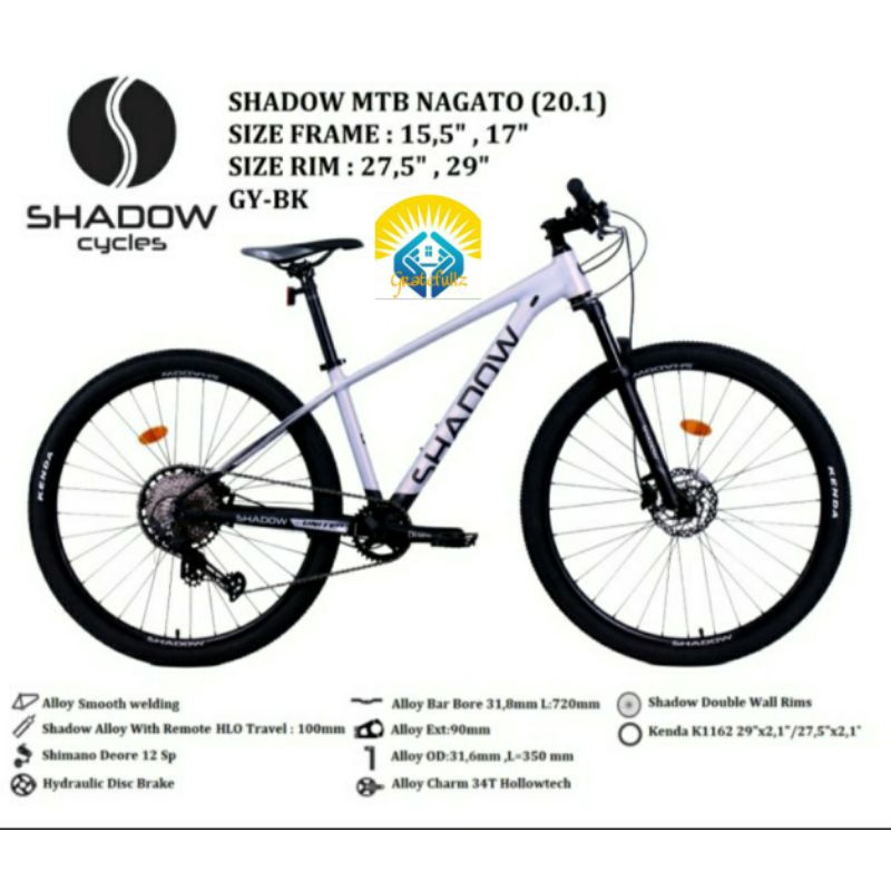 Sepeda Gunung 27.5" 29 "MTB Shadow Nagato Deore 12 sp hydraulic